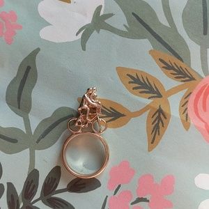 Nwot gold bike couple ring